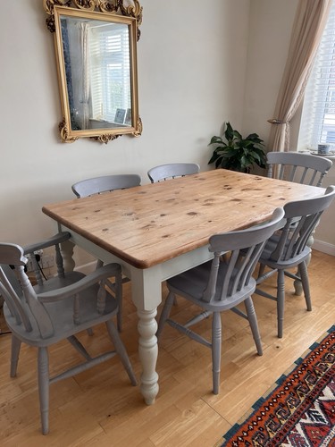 Farmhouse pine dining table - farmhouse,