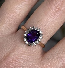 Vintage 18ct Gold Amethyst And