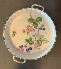 Vintage Mayell Flan / Quiche Oven, Freezer Microwave Proof Dish with Silver Case