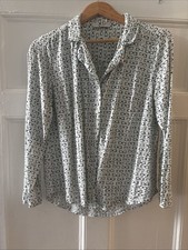 Ladies uk Size 12 Blouse Shirt With Glasses Spectacles Design