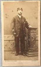 CDV FRENCH MAN IN NAVAL UNIFORM FRANCE ANVERS GARLINCK ANTIQUE PHOTO SAILOR