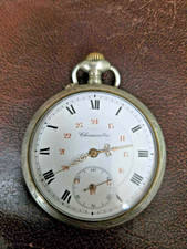 Antique Chronometre Silver Pocket Watch