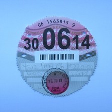 UK Road Tax Disc 30 June 2014 (06 14 Ford Birthday Present Old Car)