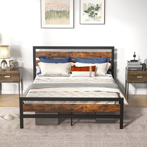 Industrial king size bed frame - industrial,