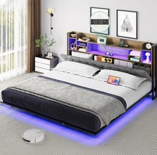 LED Upholstered Bed 6ft Super