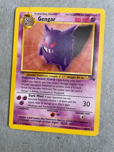 Pokemon tcg gengar 62 - tcg, 20/62