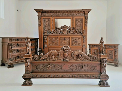 Antique renaissance bedroom - antique,
