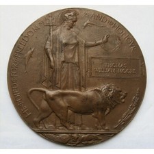 WW1 Death Plaque Penny THOMAS