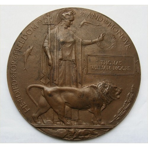 Ww1 death plaque - plaque, penny
