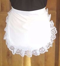 Kids Girls White Victorian Fancy Dress Up Maid Cooking Lace Pinny Apron