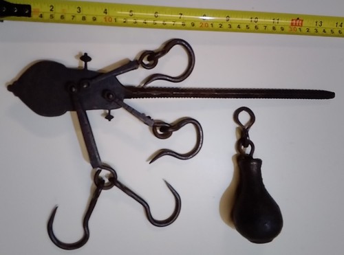 Antique farm scale hanging - farm,