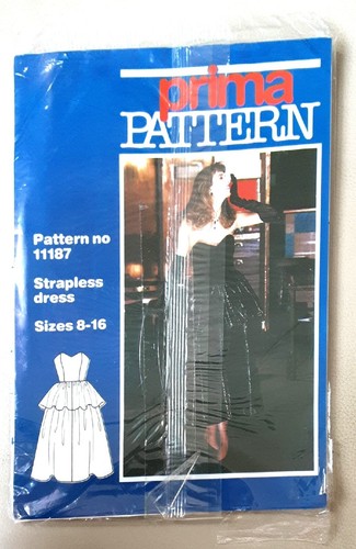 Prima sewing pattern strapless - pattern,