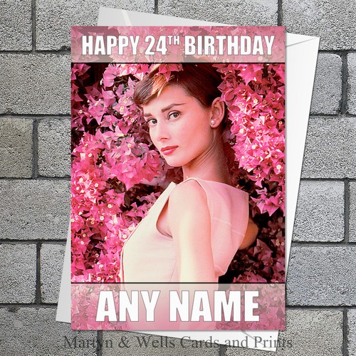 Audrey hepburn birthday card - audrey,