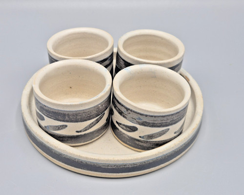 Abaty stoneware egg cup - stoneware, set