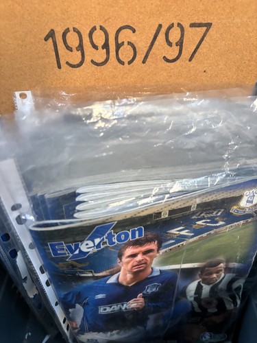 Everton home programmes - everton,
