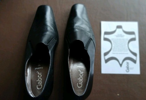 Gabor black leather court - gabor,