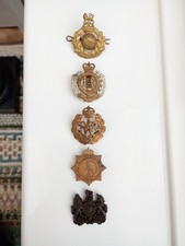 5 x various regimental cap