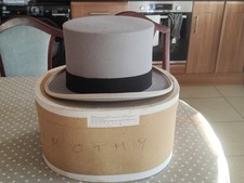 Vintage WOODROW of PICADILLY LONDON Grey Ascot Top Hat. UK  7. In Original Box.