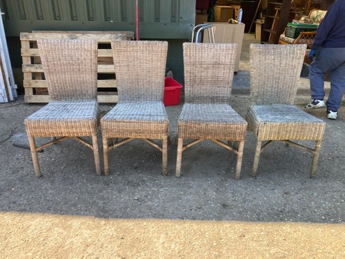 Wicker dining chairs - dining,