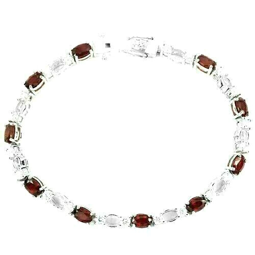 Silver bracelet ruby - ruby, genuine