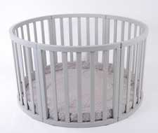 ROUND Playpen APOLLO Quattro with CAPPUCCINO Playmat Dots Brand NEW LARGE SALE