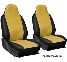 VAUXHALL VX220  - YELLOW & BLACK Leatherette Car Seat Covers - 2 x Fronts