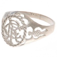 Glasgow Rangers FC Sterling Silver Crest Ring Gift Boxed Official Licenced Merch