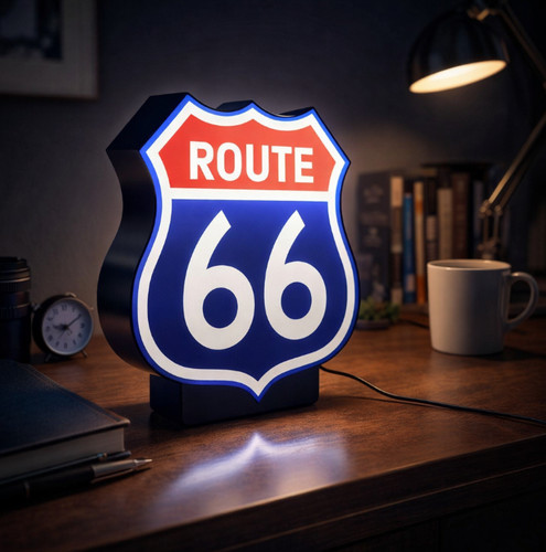 Route led lamp - 66, retro