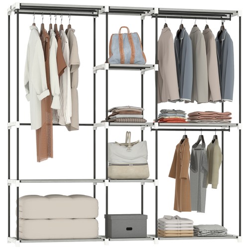Homcom open portable wardrobe - open,