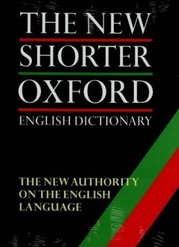 The new shorter oxford - the, english