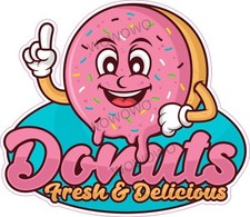 Catering trailer sticker donut - catering,
