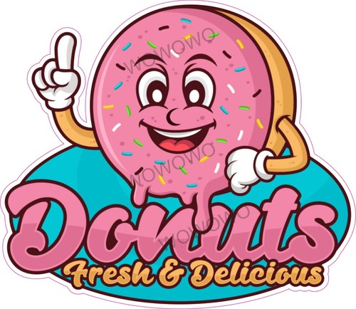 Catering trailer sticker donut - trailer,
