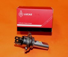 TRIUMPH BSA NORTON LLB472 LUCAS H4 LED HEADLIGHT BULB 6V 12V HEADLAMP + OR -  ⏚