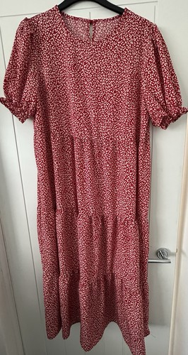 Shein red white animal - &,