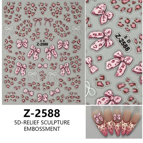 Nail art stickers embossed - nail,
