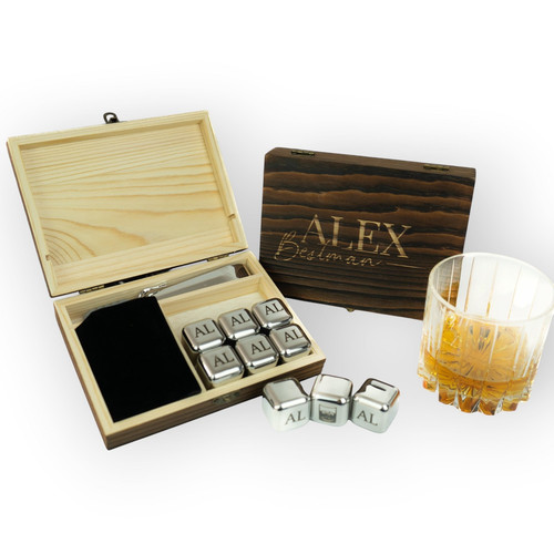 Personalised whiskey stones - personalised,
