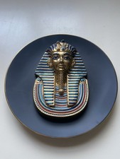 Osiris Porcelain -  The Golden Mask Of Tutankhamun Collectors Plate Ltd 22 Karat