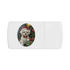 'Cute Christmas Maltese Puppy'