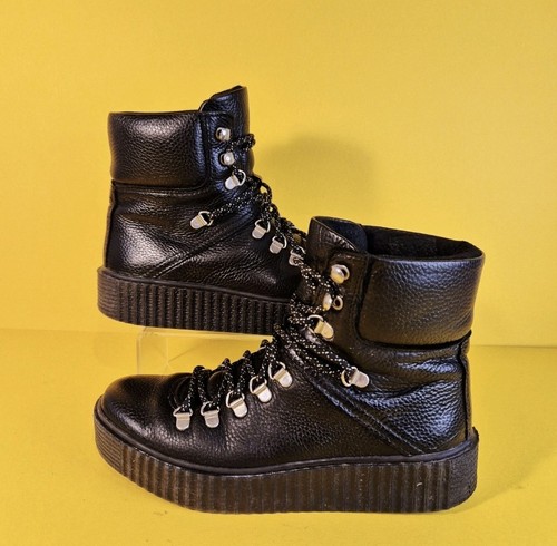 Black leather hiking boots - boots, uk