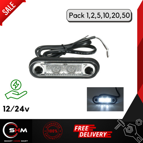 White hella style led flush - white,