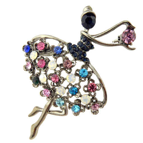 Ballerina dancer brooch - ballerina,