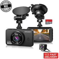 1080P Dual Lens Dash Cam Front and Rear with SD Card, Night Vision & G-Sensor