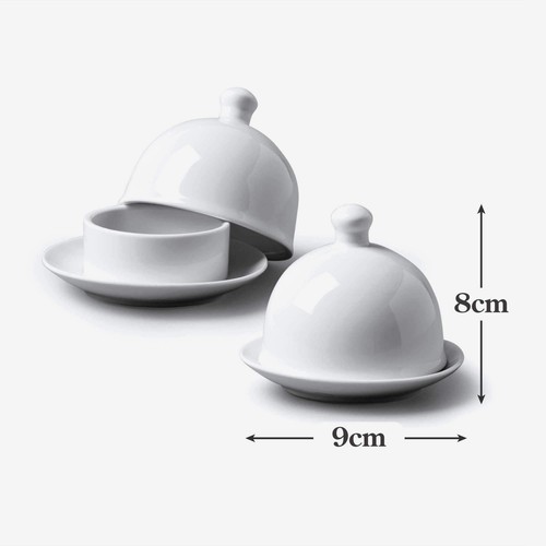 Porcelain butter pat - butter,