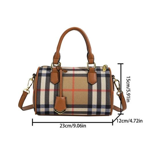 Large capacity plaid shoulder - large,