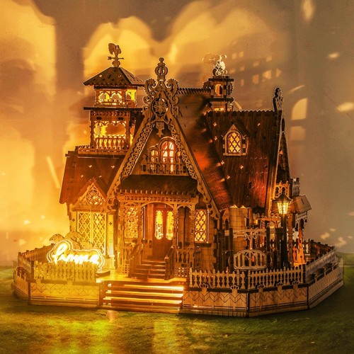 Led wood puzzle countryside - led, 3d
