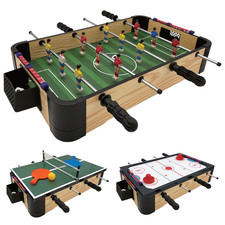 3 in 1 Table Top Games Set Football, Air Hockey & Ping Pong for Family Fun UK