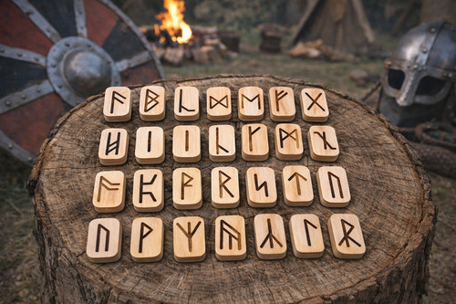 Wooden rune stones - rune,