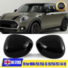 2x Door Wing Mirror Cover Cap Gloss Black For Mini F54 F55 F56 F57 F60 2014-2019