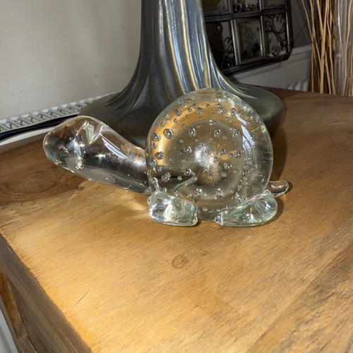 Turtle art glass paper weight - art,