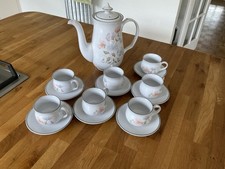 Debby Encore 7 Coffee Cups And Coffee Pot. Very Good Condition. No damage At All